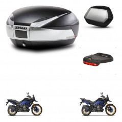 SHAD Maletas SH35 PREMIUM + soporte montaje baul SH48 accesorios TITANIUM KIT-481674