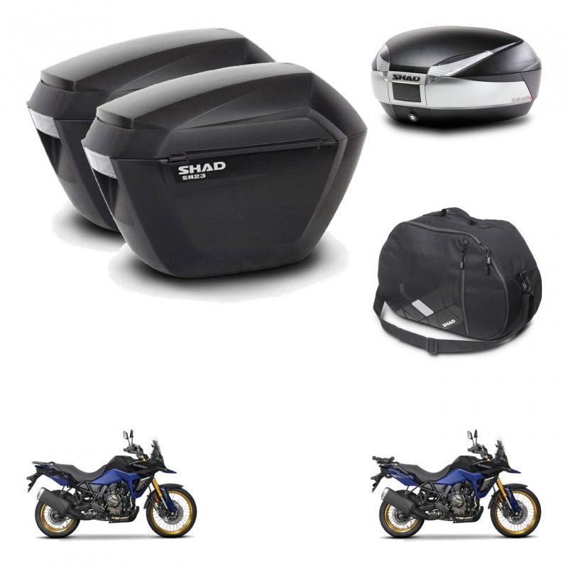 SHAD SH48 trunk + mounting bracket sh23 suitcases accessories TITANIUM PREMIUM KIT-481679