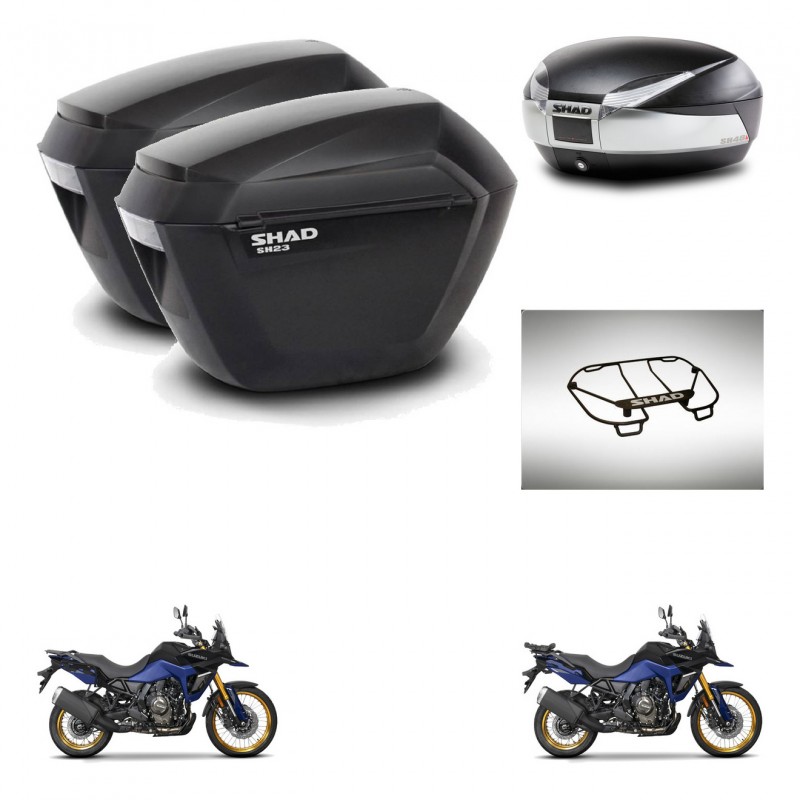 SHAD Baul SH48 + soporte montaje maletas sh23 accesorios TITANIUM PREMIUM KIT-481691