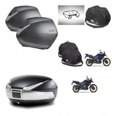 SHAD SH48 trunk + mounting bracket SH36 suitcases accessories TITANIUM PREMIUM KIT-481702