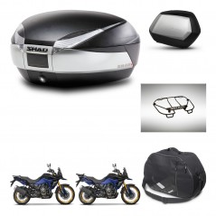 SHAD Maletas SH35 PREMIUM + soporte montaje baul SH48 accesorios TITANIUM KIT-481704