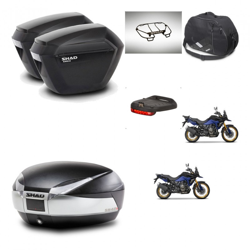 SHAD Baul SH48 + soporte montaje maletas sh23 accesorios TITANIUM PREMIUM KIT-481709