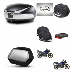 SHAD Maletas SH35 PREMIUM + soporte montaje baul SH48 accesorios TITANIUM KIT-481711