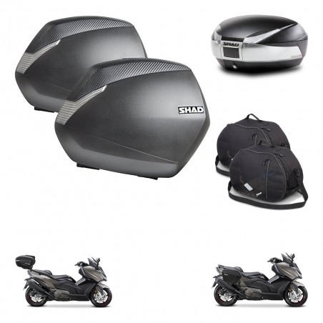 SHAD SH48 trunk + mounting bracket SH36 suitcases accessories TITANIUM PREMIUM KIT-481762