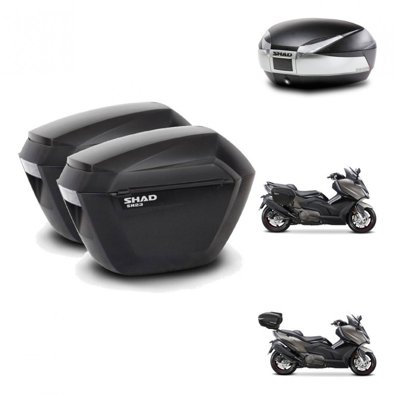 SHAD Baul SH48 + soporte montaje maletas sh23 TITANIUM PREMIUM KIT-481763