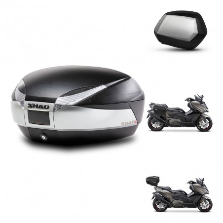 SHAD Maletas SH35 PREMIUM + soporte montaje baul SH48 TITANIUM KIT-481764