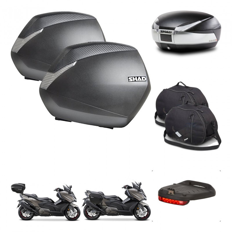 SHAD Baul SH48 + soporte montaje maletas SH36 accesorios TITANIUM PREMIUM KIT-481768