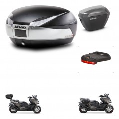 SHAD Maletas sh23 alu + soporte montaje baul SH48 accesorios TITANIUM PREMIUM KIT-481772