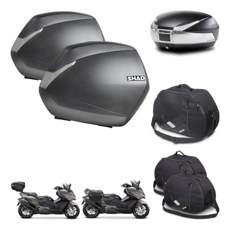 SHAD SH48 trunk + mounting bracket SH36 suitcases accessories TITANIUM PREMIUM KIT-481774