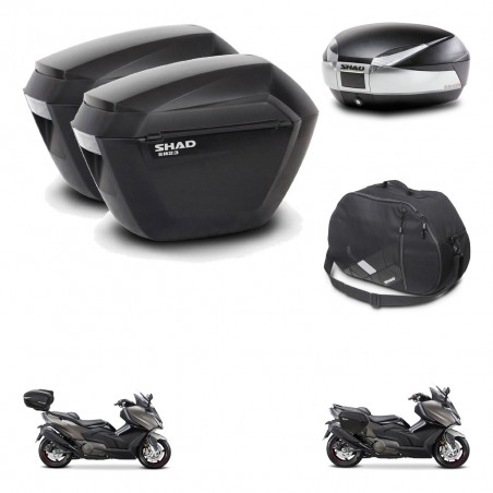 SHAD SH48 trunk + mounting bracket sh23 suitcases accessories TITANIUM PREMIUM KIT-481775