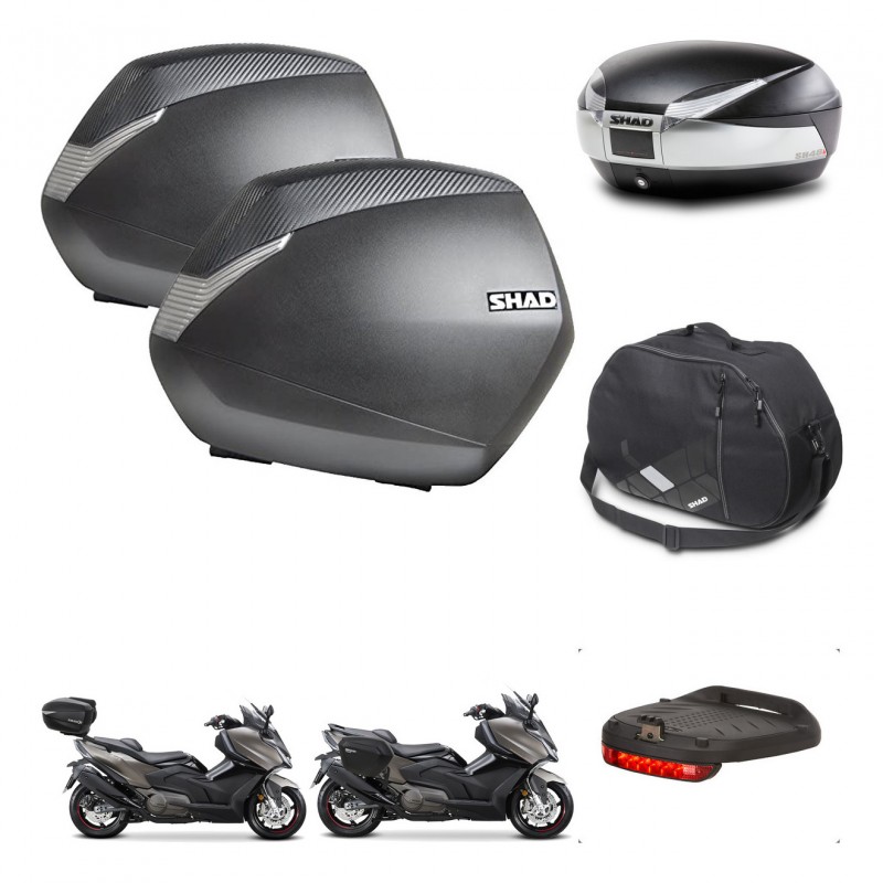 SHAD Baul SH48 + soporte montaje maletas SH36 accesorios TITANIUM PREMIUM KIT-481779