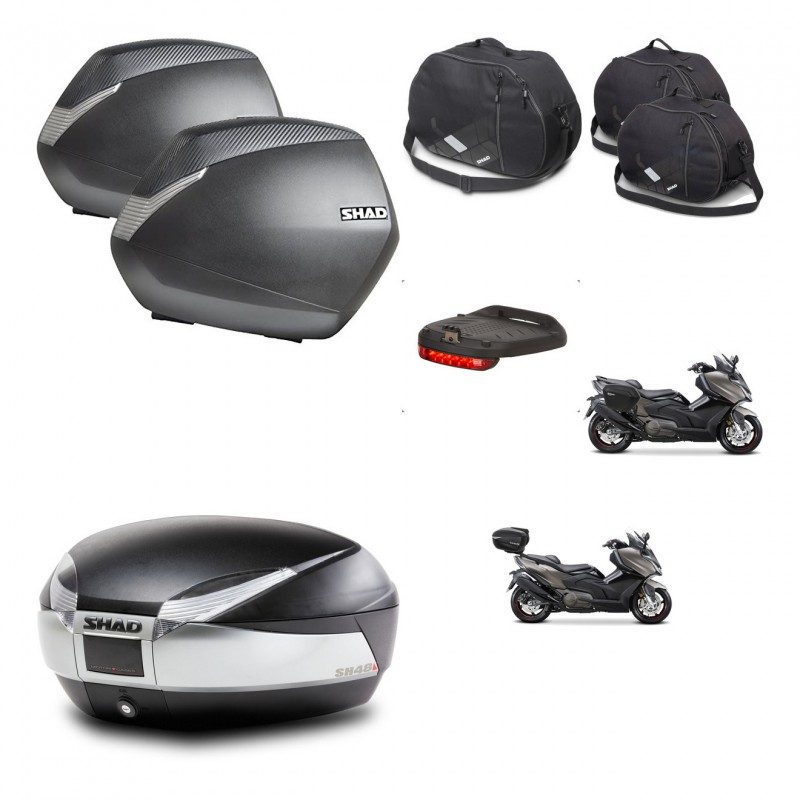 SHAD Baul SH48 + soporte montaje maletas SH36 accesorios TITANIUM PREMIUM KIT-481780