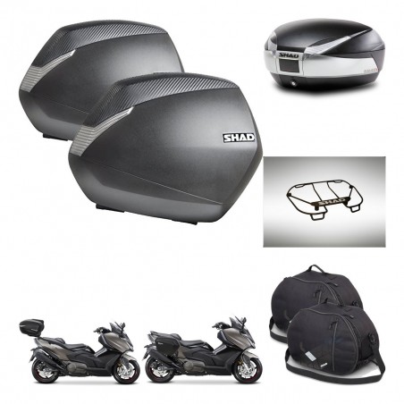 SHAD Baul SH48 + soporte montaje maletas SH36 accesorios TITANIUM PREMIUM KIT-481786