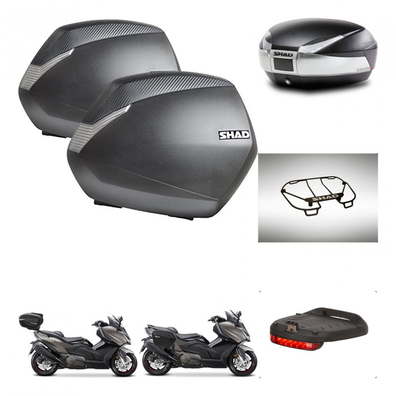 SHAD Baul SH48 + soporte montaje maletas SH36 accesorios TITANIUM PREMIUM KIT-481791