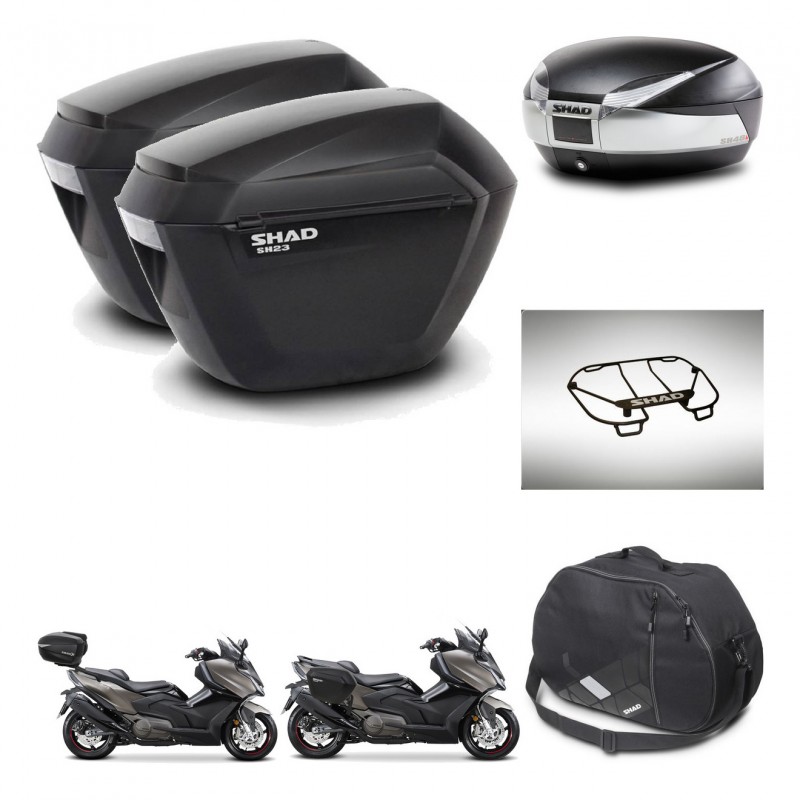 SHAD Baul SH48 + soporte montaje maletas sh23 accesorios TITANIUM PREMIUM KIT-481799