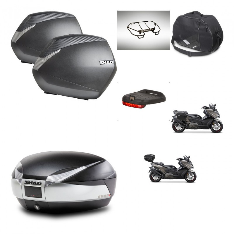 SHAD Baul SH48 + soporte montaje maletas SH36 accesorios TITANIUM PREMIUM KIT-481803