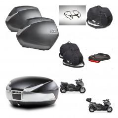 SHAD SH48 trunk + mounting bracket SH36 suitcases accessories TITANIUM PREMIUM KIT-481804