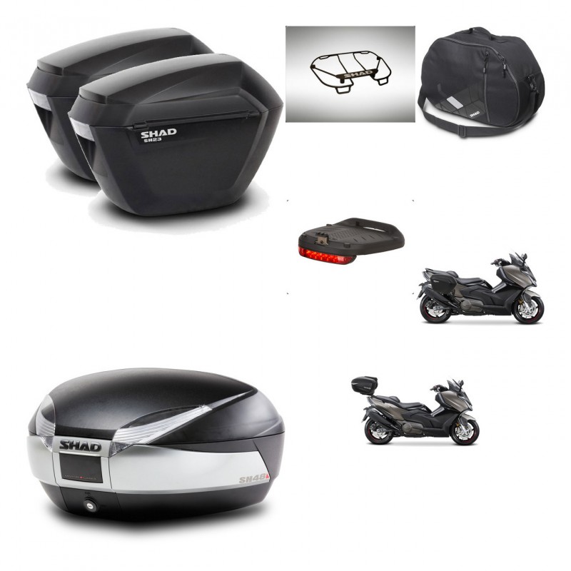 SHAD Baul SH48 + soporte montaje maletas sh23 accesorios TITANIUM PREMIUM KIT-481805