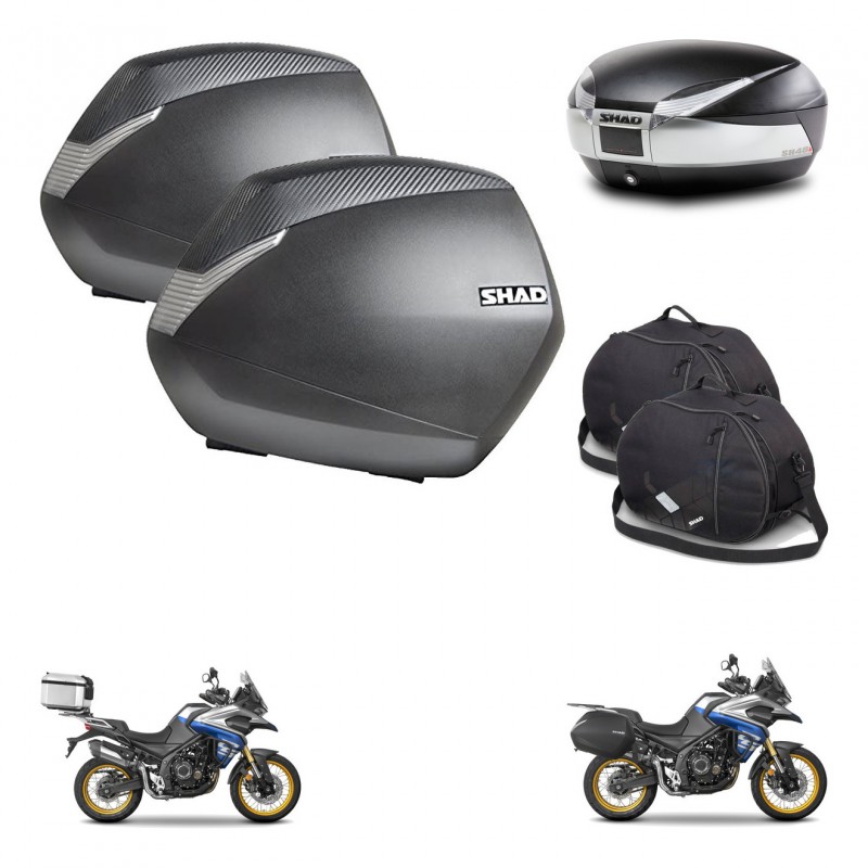 SHAD SH48 trunk + mounting bracket SH36 suitcases accessories TITANIUM PREMIUM KIT-481810