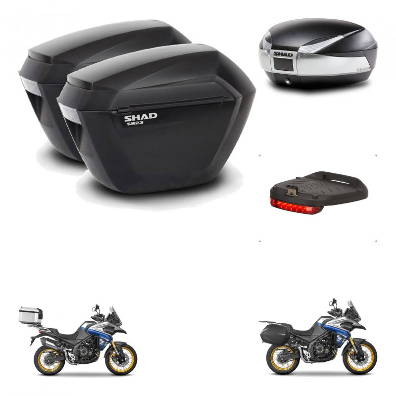 SHAD Baul SH48 + soporte montaje maletas sh23 accesorios TITANIUM PREMIUM KIT-481817