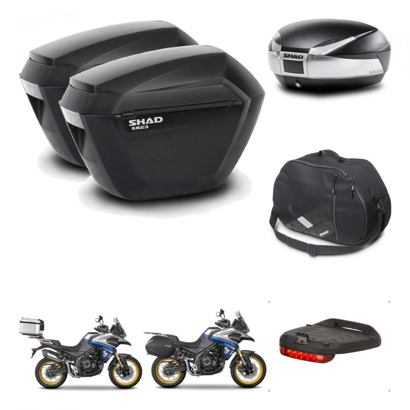 SHAD SH48 trunk + mounting bracket sh23 suitcases accessories TITANIUM PREMIUM KIT-481829