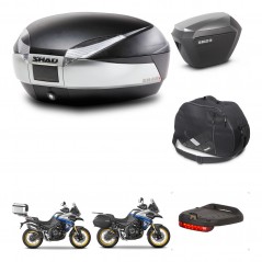 SHAD Maletas sh23 alu + soporte montaje baul SH48 accesorios TITANIUM PREMIUM KIT-481832
