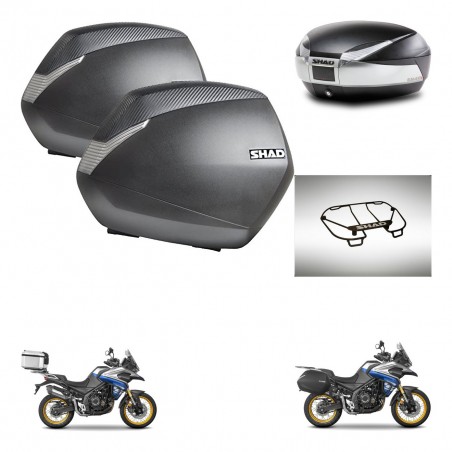 SHAD Baul SH48 + soporte montaje maletas SH36 accesorios TITANIUM PREMIUM KIT-481833