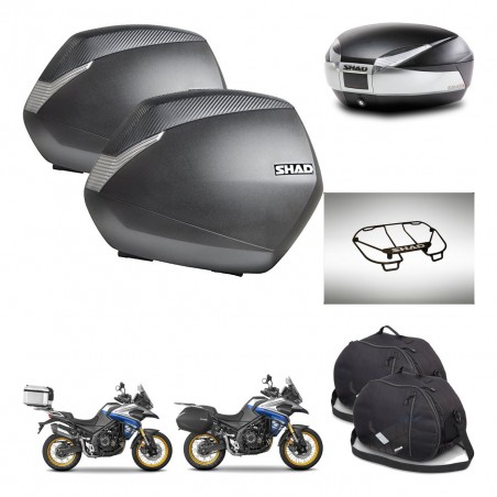 SHAD Baul SH48 + soporte montaje maletas SH36 accesorios TITANIUM PREMIUM KIT-481834