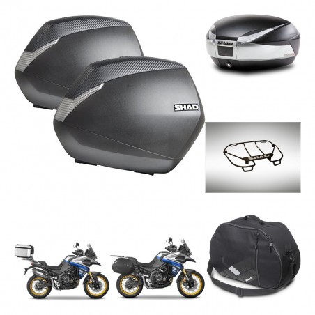 SHAD Baul SH48 + soporte montaje maletas SH36 accesorios TITANIUM PREMIUM KIT-481845