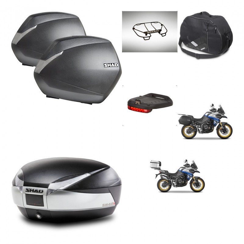 SHAD Baul SH48 + soporte montaje maletas SH36 accesorios TITANIUM PREMIUM KIT-481851