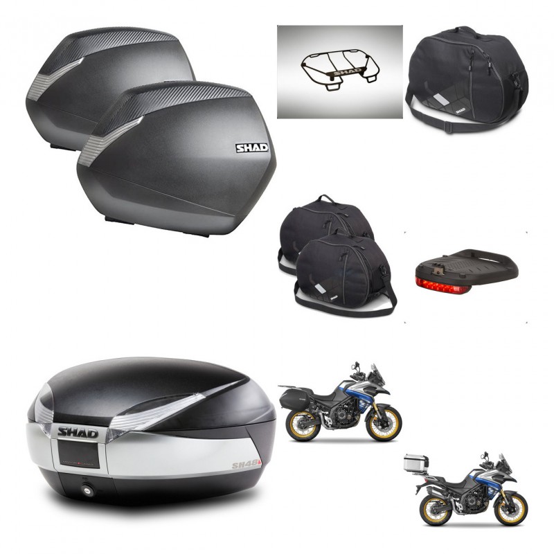 SHAD Baul SH48 + soporte montaje maletas SH36 accesorios TITANIUM PREMIUM KIT-481852