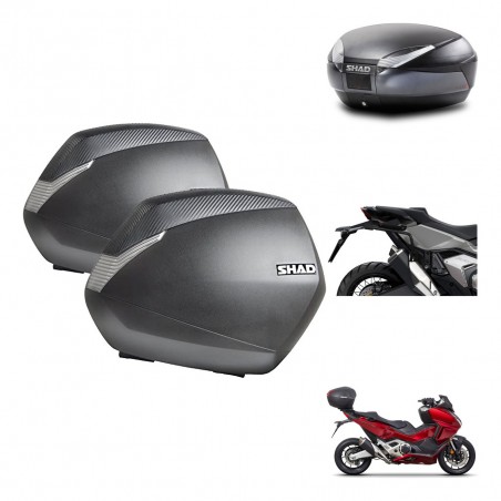 SHAD Baul SH48 + soporte montaje maletas SH36 DARK GREY PREMIUM KIT-481857