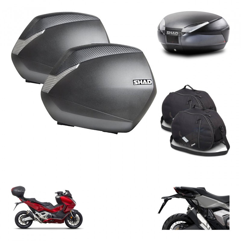 SHAD Baul SH48 + soporte montaje maletas SH36 accesorios DARK GREY PREMIUM KIT-481858