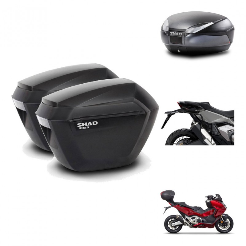 SHAD SH48 trunk + mounting bracket sh23 suitcases DARK GREY PREMIUM KIT-481859