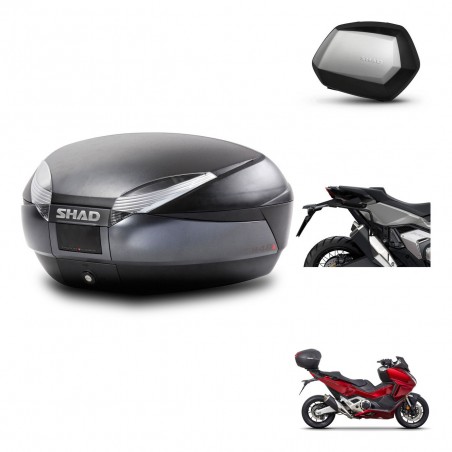 SHAD Maletas SH35 PREMIUM + soporte montaje baul SH48 DARK GREY KIT-481860