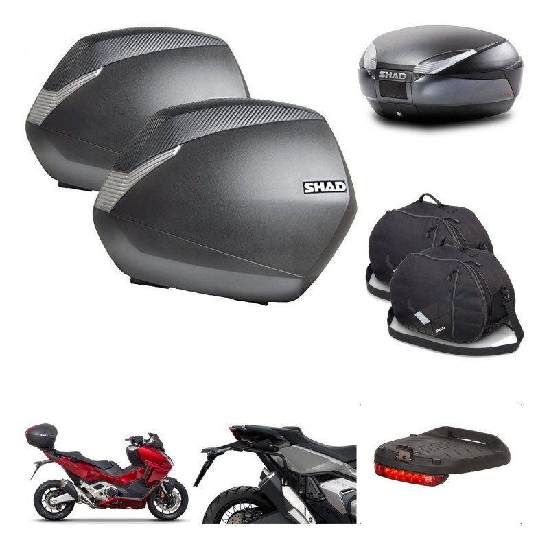 SHAD Baul SH48 + soporte montaje maletas SH36 accesorios DARK GREY PREMIUM KIT-481864