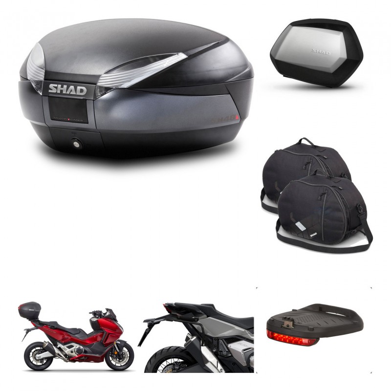 SHAD SH35 PREMIUM suitcases + mounting bracket SH48 trunk accessories DARK GREY KIT-481867