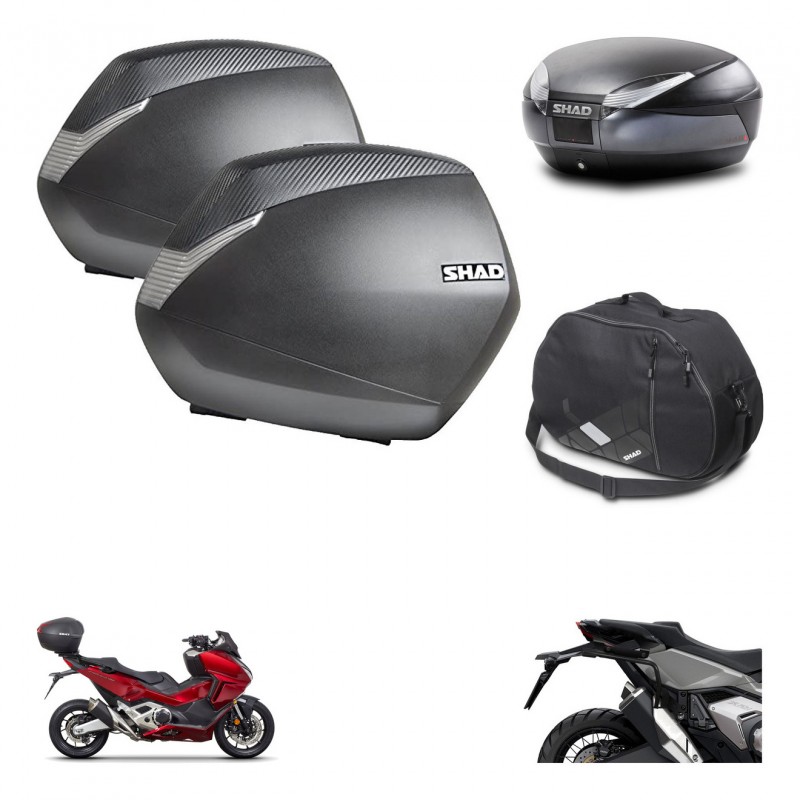 SHAD Baul SH48 + soporte montaje maletas SH36 accesorios DARK GREY PREMIUM KIT-481869