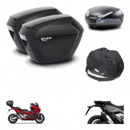 SHAD Baul SH48 + soporte montaje maletas sh23 accesorios DARK GREY PREMIUM KIT-481871