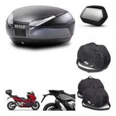 SHAD SH35 PREMIUM suitcases + mounting bracket SH48 trunk accessories DARK GREY KIT-481873
