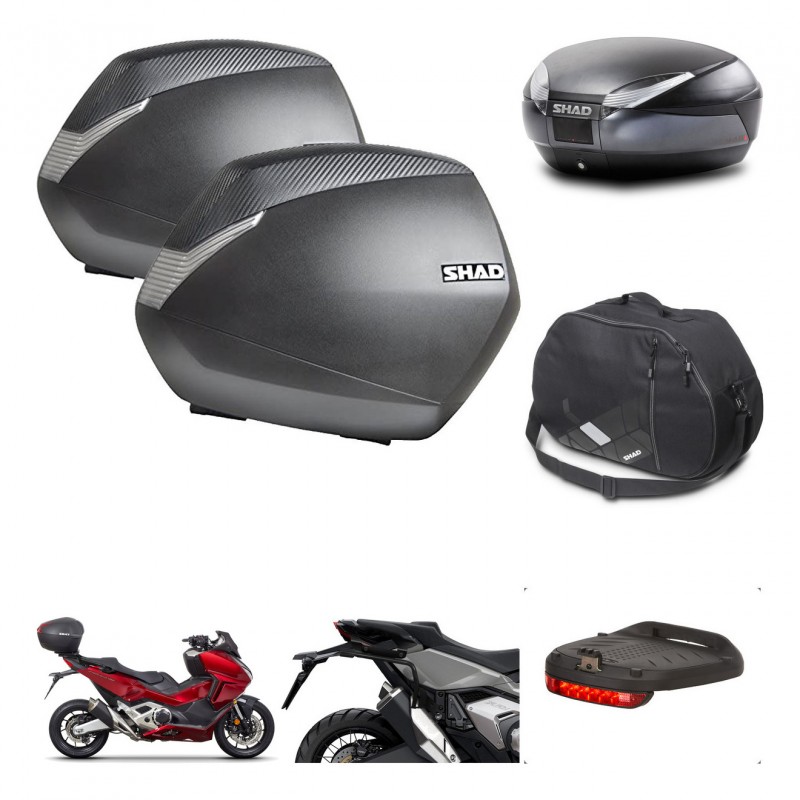 SHAD SH48 trunk + mounting bracket SH36 suitcases accessories DARK GREY PREMIUM KIT-481875