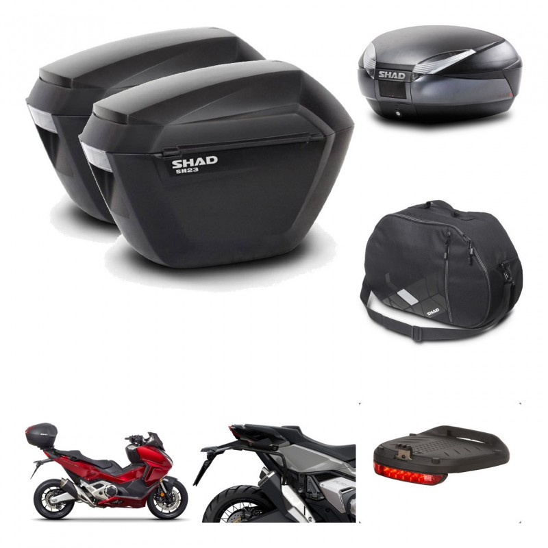SHAD Baul SH48 + soporte montaje maletas sh23 accesorios DARK GREY PREMIUM KIT-481877