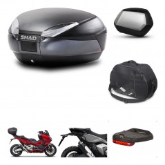 SHAD SH35 PREMIUM suitcases + mounting bracket SH48 trunk accessories DARK GREY KIT-481878