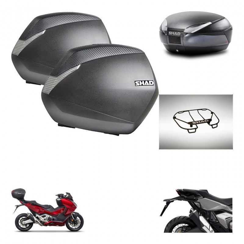 SHAD Baul SH48 + soporte montaje maletas SH36 accesorios DARK GREY PREMIUM KIT-481881