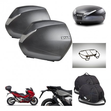 SHAD Baul SH48 + soporte montaje maletas SH36 accesorios DARK GREY PREMIUM KIT-481882