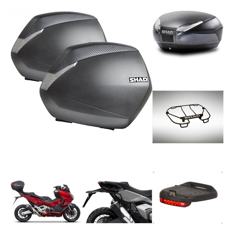 SHAD Baul SH48 + soporte montaje maletas SH36 accesorios DARK GREY PREMIUM KIT-481887