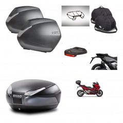 SHAD Baul SH48 + soporte montaje maletas SH36 accesorios DARK GREY PREMIUM KIT-481888