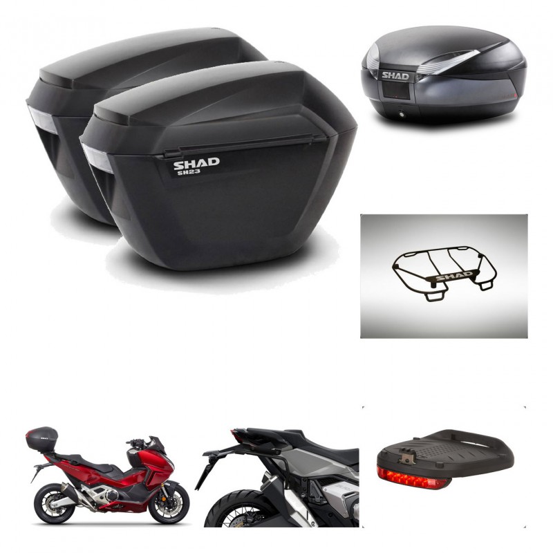SHAD SH48 trunk + mounting bracket sh23 suitcases accessories DARK GREY PREMIUM KIT-481889