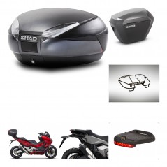 SHAD Maletas sh23 alu + soporte montaje baul SH48 accesorios DARK GREY PREMIUM KIT-481892