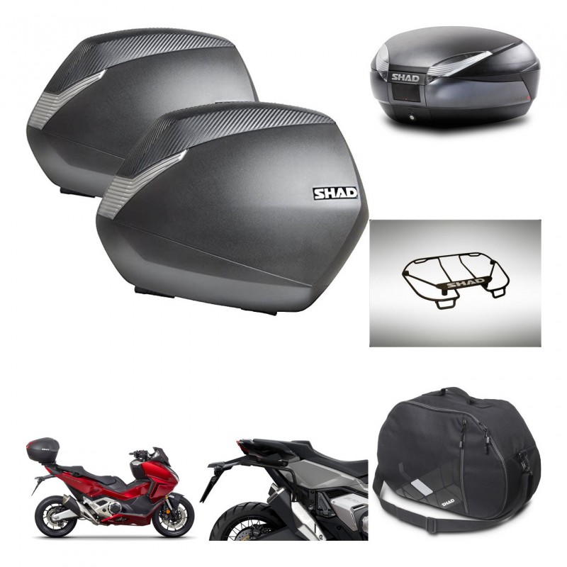 SHAD Baul SH48 + soporte montaje maletas SH36 accesorios DARK GREY PREMIUM KIT-481893